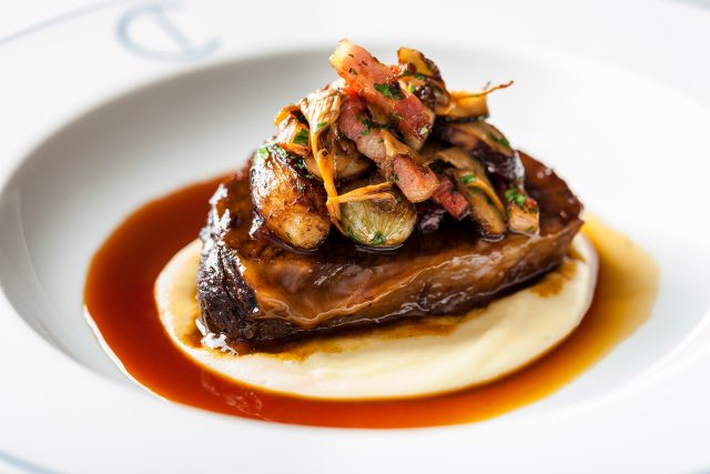 Restaurant Kent Burns Night Tasting Menu at Chapter One, Farnborough Common, Locksbottom, a traditional Scottish 4-course dinner champagne.